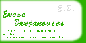 emese damjanovics business card